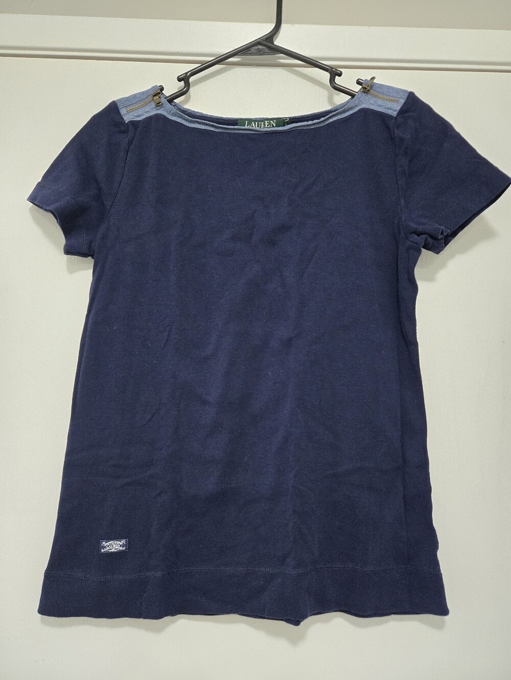 Lauren Ralph Lauren Boat Neck Zipper Shirt